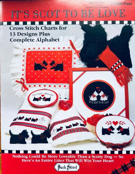 Scottish Counted Cross Stitch Scottie Dog Scotty Decor Embroidery Crossstitch Pattern Booklet