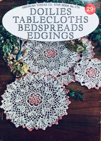 Crochet & Tatting Patterns for Doilies Tablecloth Bedspread Edgings & Home Decor Vintage Pattern Booklet